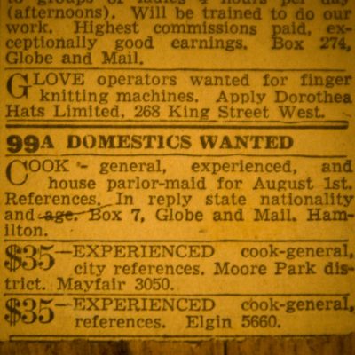 Help Wanted ads from the 1940sâ€¦I think the reason I love to do mixed media and collage is so I can look at these interesting old things.