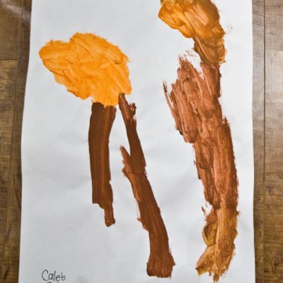 3-year-old's painting of the woods
