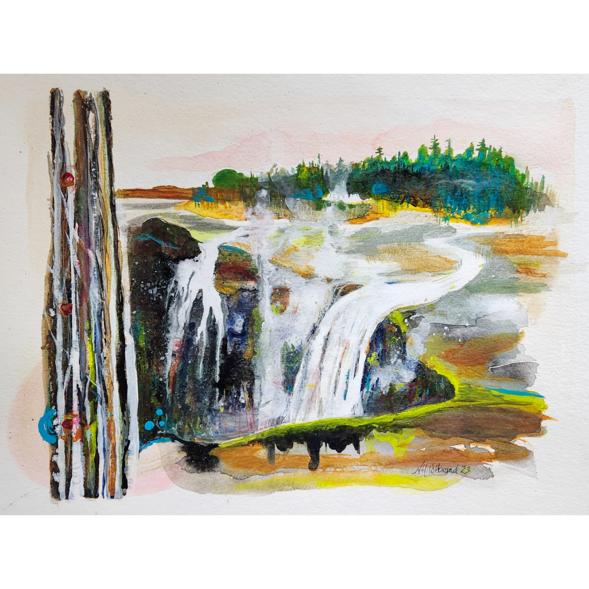 Waterfall, abstract