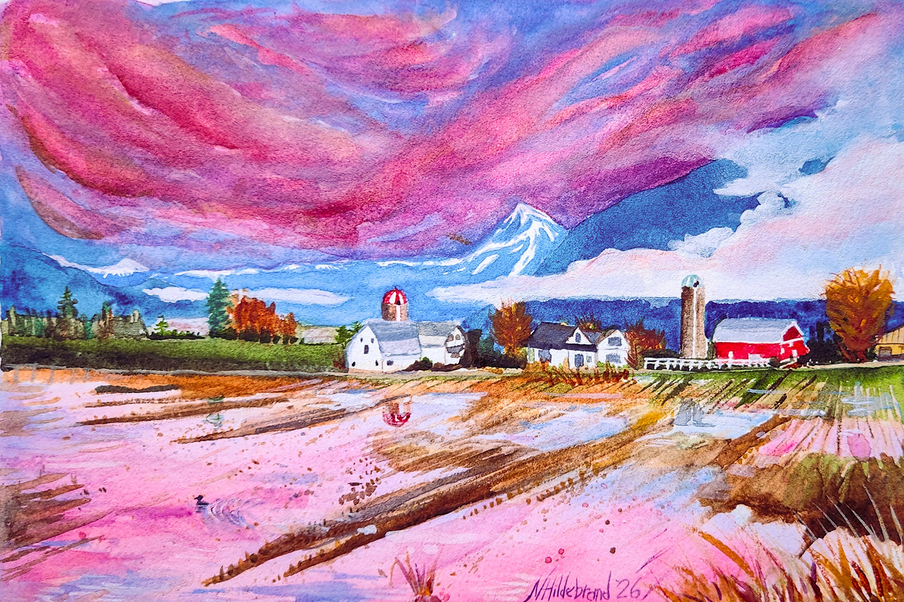 Sumas Prairie (Lake) Sunset I